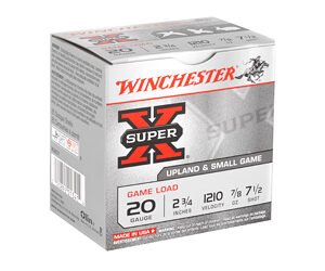 Winchester Super X Game Load 20 Gauge 2.75" 7/8oz 7.5 Shot 25 Rounds - Image 3