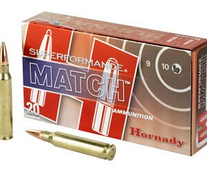 Hornady Superformance Match 223 Rem 75gr BTHP 20 Rounds