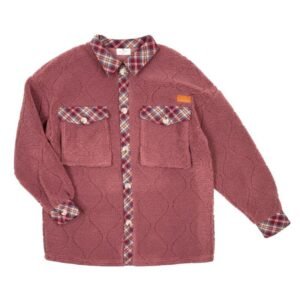 Women's Simply Southern Quilted Plaid Sherpa Shacket - Image 2