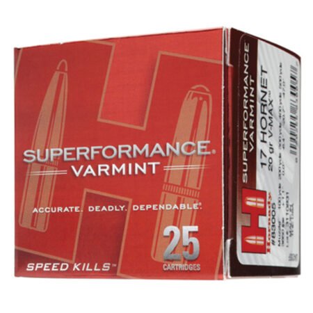 Hornady Superformance Varmint 17 Hornet 20gr V-Max 25 Rounds