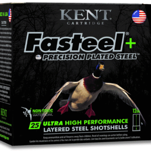 Kent Cartridge Fasteel+ 12 Gauge 3.5" 1-1/2oz #2/BB Shot 25 Rounds - Image 1