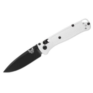 Benchmade Mini Bugout Drop Point Folding Knife White Grivory - Image 1