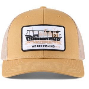 Men's Grundens Oyster Lugger Trucker Hat Whiskey - Image 1