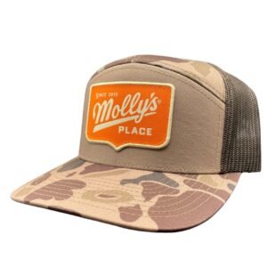 Men's Molly's Place Shield on Marsh Duck Camo Hat - Image 1