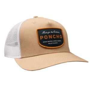 Poncho Men's Tan Badge Trucker Hat - Image 1
